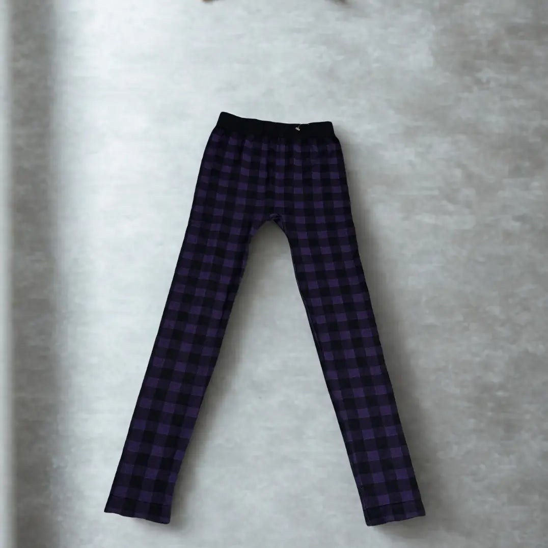Purple and Black Checkered Pants