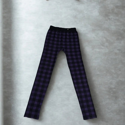 Purple and Black Checkered Pants