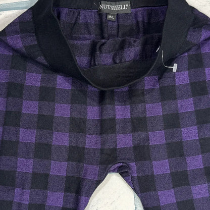 Purple and Black Checkered Pants