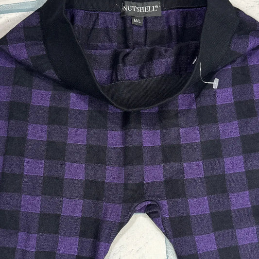 Purple and Black Checkered Pants