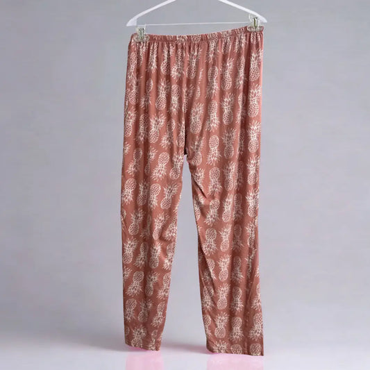 Pineapple-Print Pajama Pants
