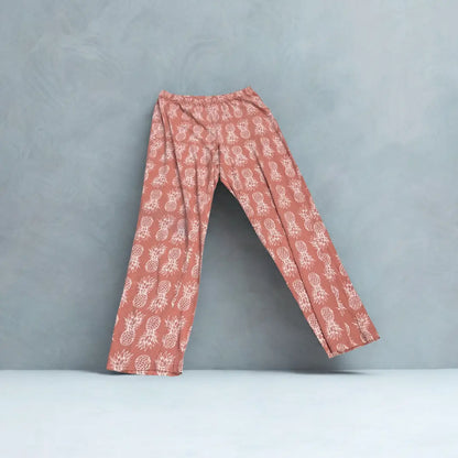 Pineapple-Print Pajama Pants