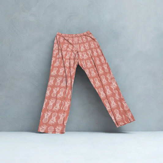 Pineapple-Print Pajama Pants