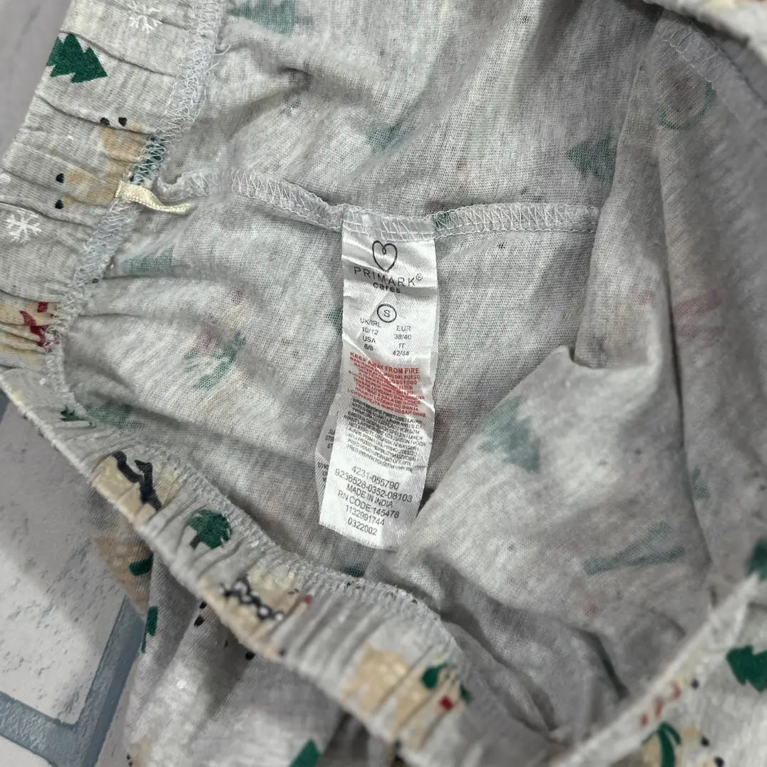 PRIMARK®Light Grey Christmas-Print Pajama Pants