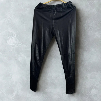 Black Faux Leather-Look Leggings (Innovative Group S.R.L.S.)