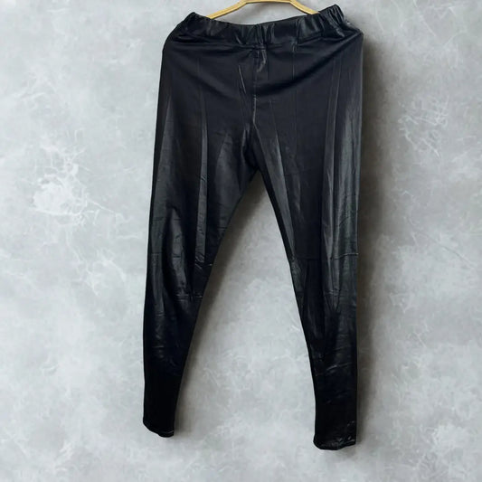 Black Faux Leather-Look Leggings (Innovative Group S.R.L.S.)