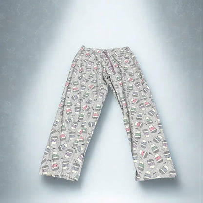 Primark® Grey Coffee Cup-Print Pajama Pants