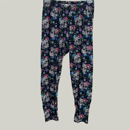 Bobbie Brooks® Plus Size 2X Day of the Dead Sugar Skull Leggings
