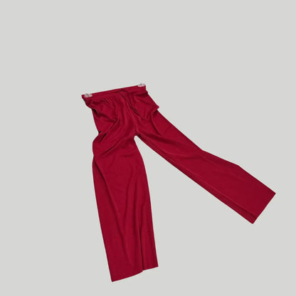 womens Elastic Paperbag Waist Pants Casual Pants