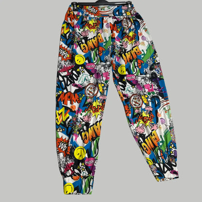 Vibrant Comic Print Joggers