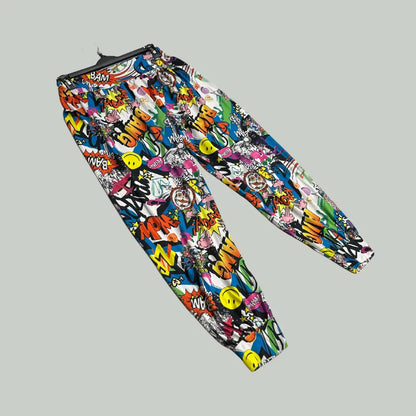 Vibrant Comic Print Joggers
