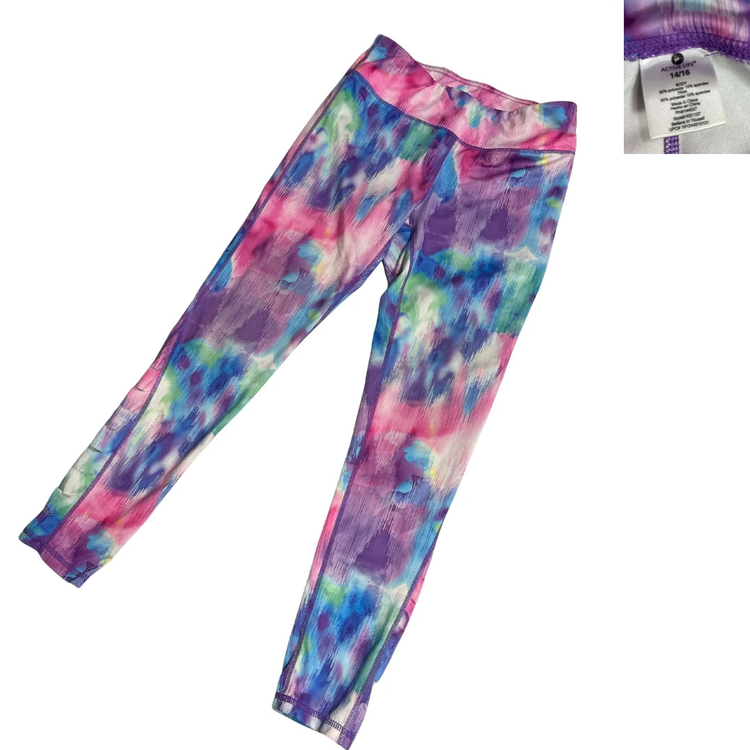 Multicolor Tie Dye Performance Active Leggings(M)