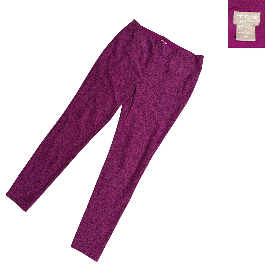 Heathered Magenta Zenergy Active Leggings(XL)