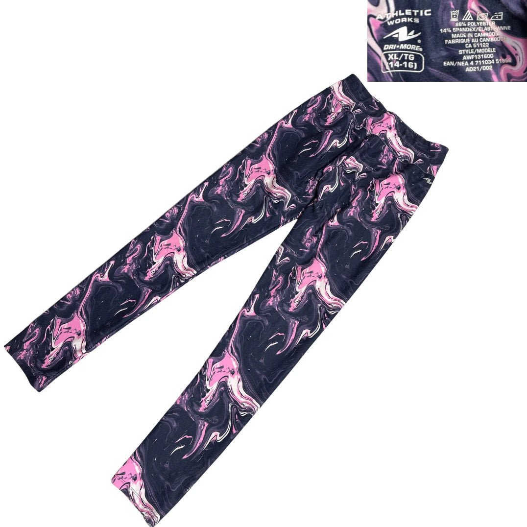 Marble Print Performance Active Leggings