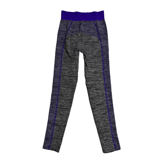 Grey and Purple Panel Performance Leggings(L)