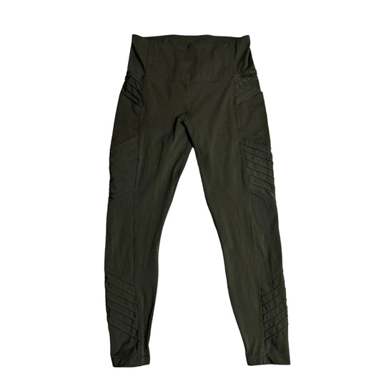 Olive Moto Style Performance Leggings(L)