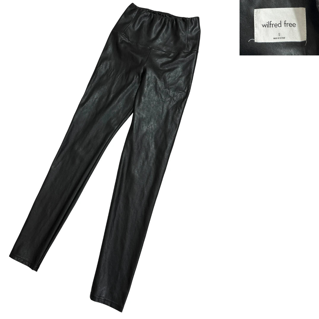 WILFRED FREE ® Sleek Faux Leather High Rise Leggings(S)