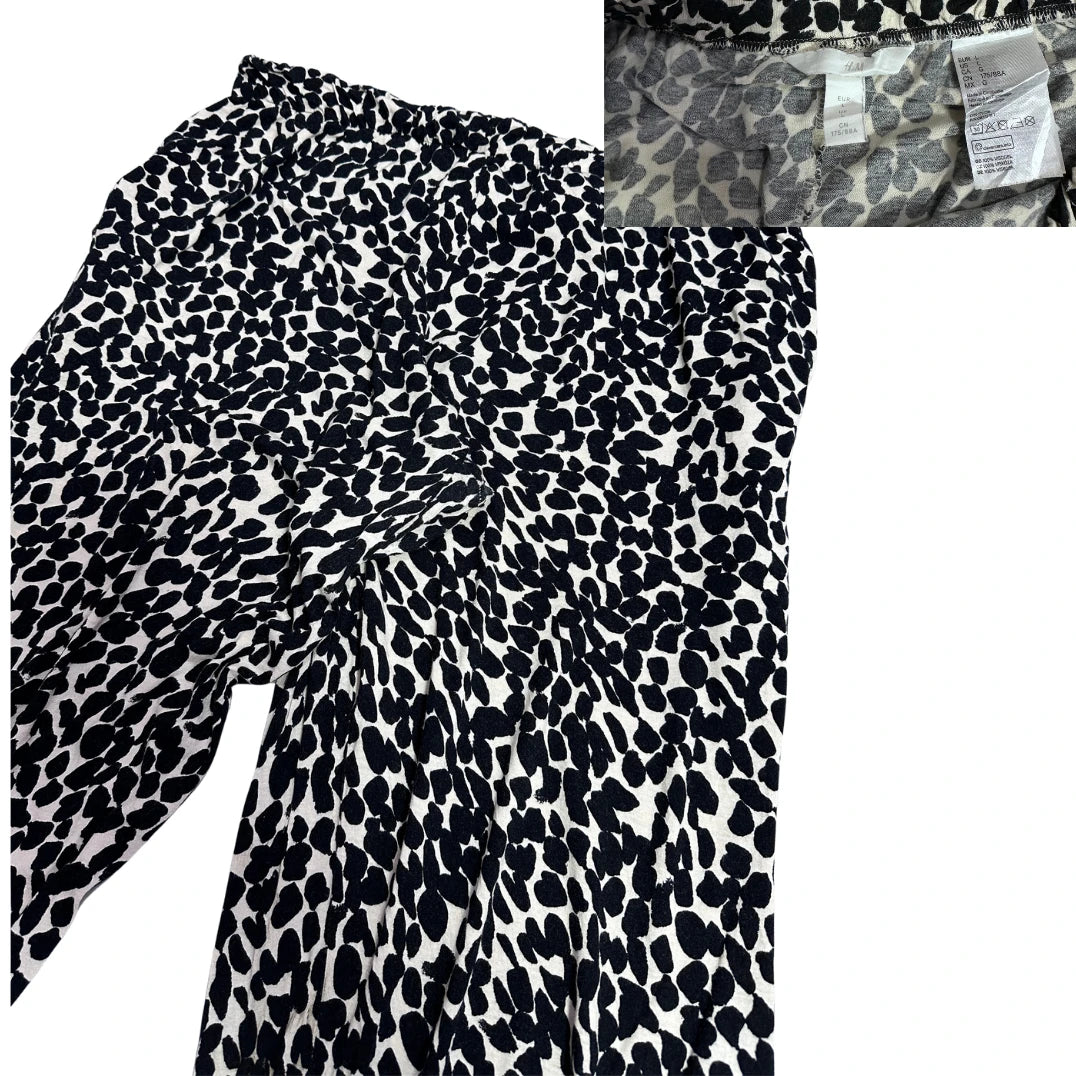 H&M ® Monochrome Animal Print Flare Pants