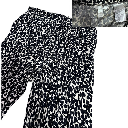 H&M ® Monochrome Animal Print Flare Pants