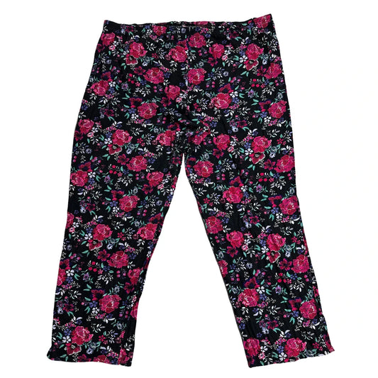 M&S® Floral Print Cropped Comfort Pants
