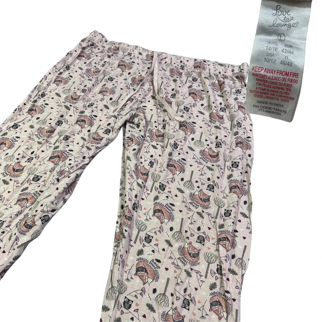 Love to Lounge® Beige Woodland Print Lounge Pants