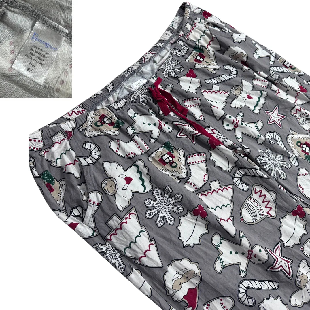 Pajama Gram ® Women’s Festive Print Cotton Lounge Pants 🎄