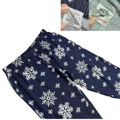 Men’s ®  Snowflake Print Cotton Lounge Pajama Pants ❄️