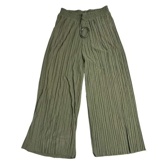 Women’s Olive Green Pleated Wide Leg Pants 🌿