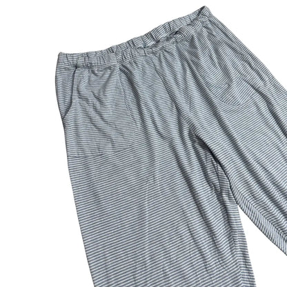 Grey Micro Stripe Jogger Lounge Pajama