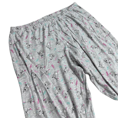 Grey Sloth Print Soft Lounge Pajama