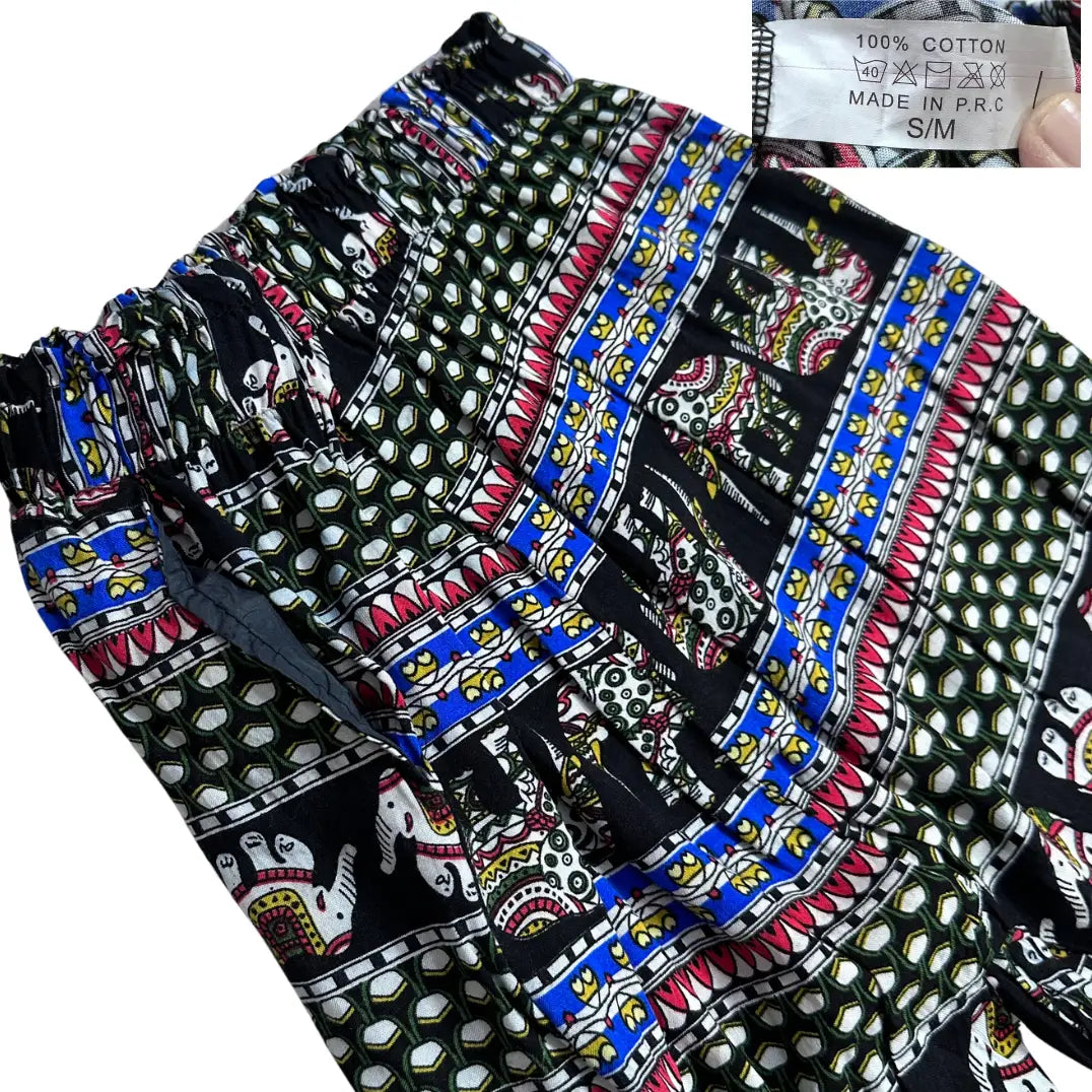 Bohemian Elephant Print Cotton Lounge Pajama