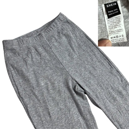 Shein ® Ribbed Grey Flared Lounge Pajama