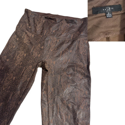S2 Sports® Brown Snakeskin Print Leggings(S)