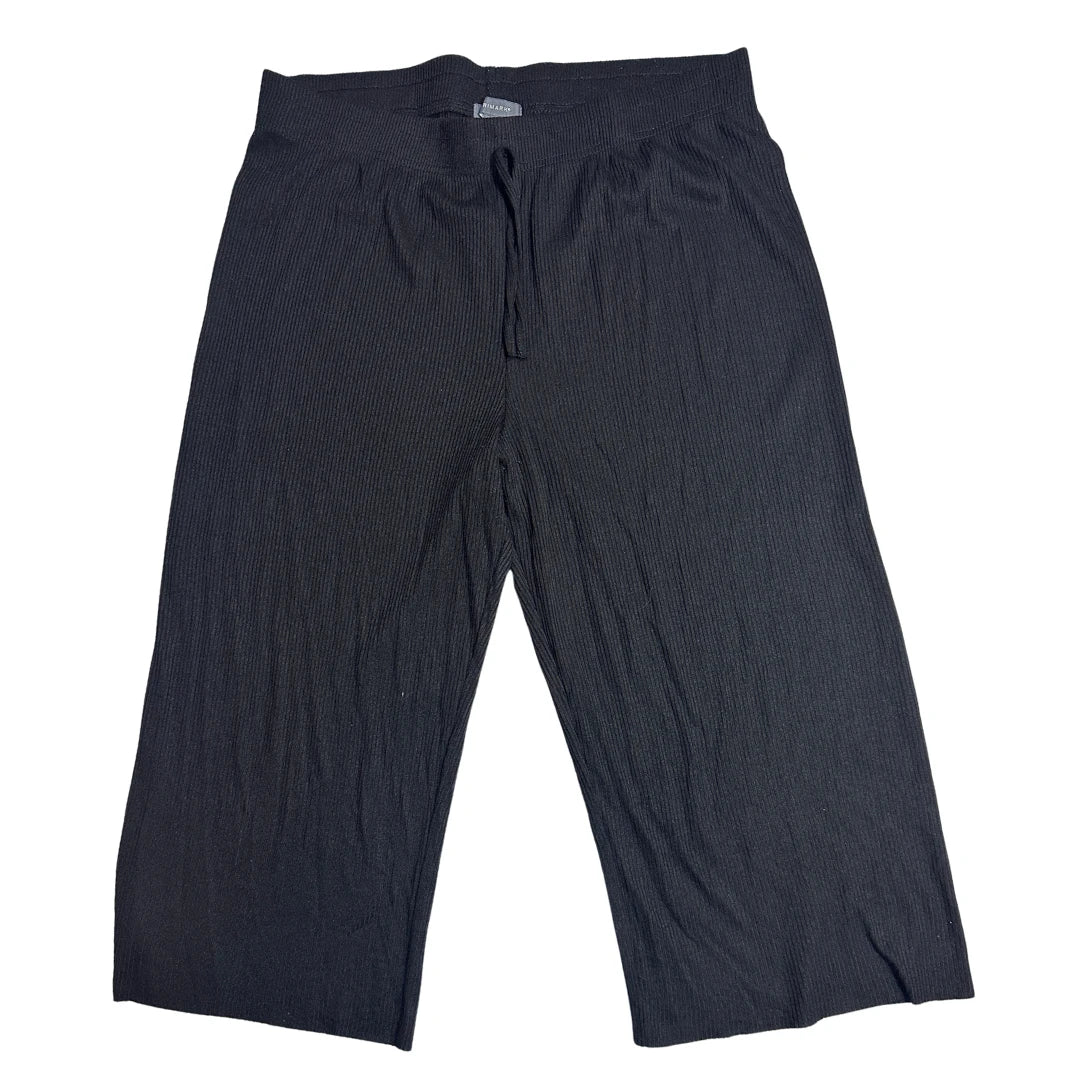 Primark® Black Ribbed Culotte Trousers(XL)