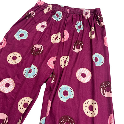 Purple Donut Print Lounge Pajama Pants 🍩💜
