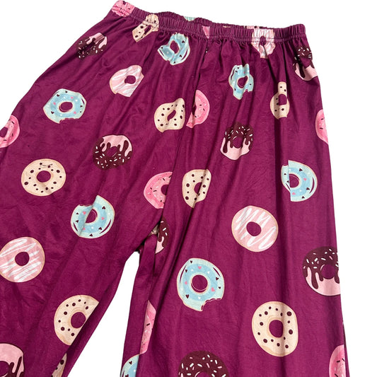 Purple Donut Print Lounge Pajama Pants 🍩💜