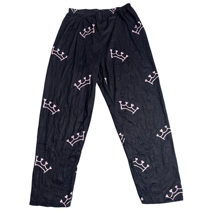 Black Crown Print Lounge Pajama Pants 👑🖤(L)
