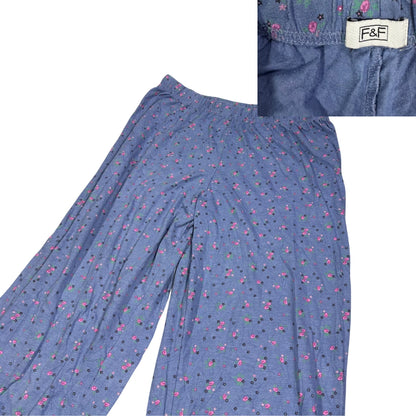 F&F® Blue Tiny Floral Lounge Pajama Bottom(L)