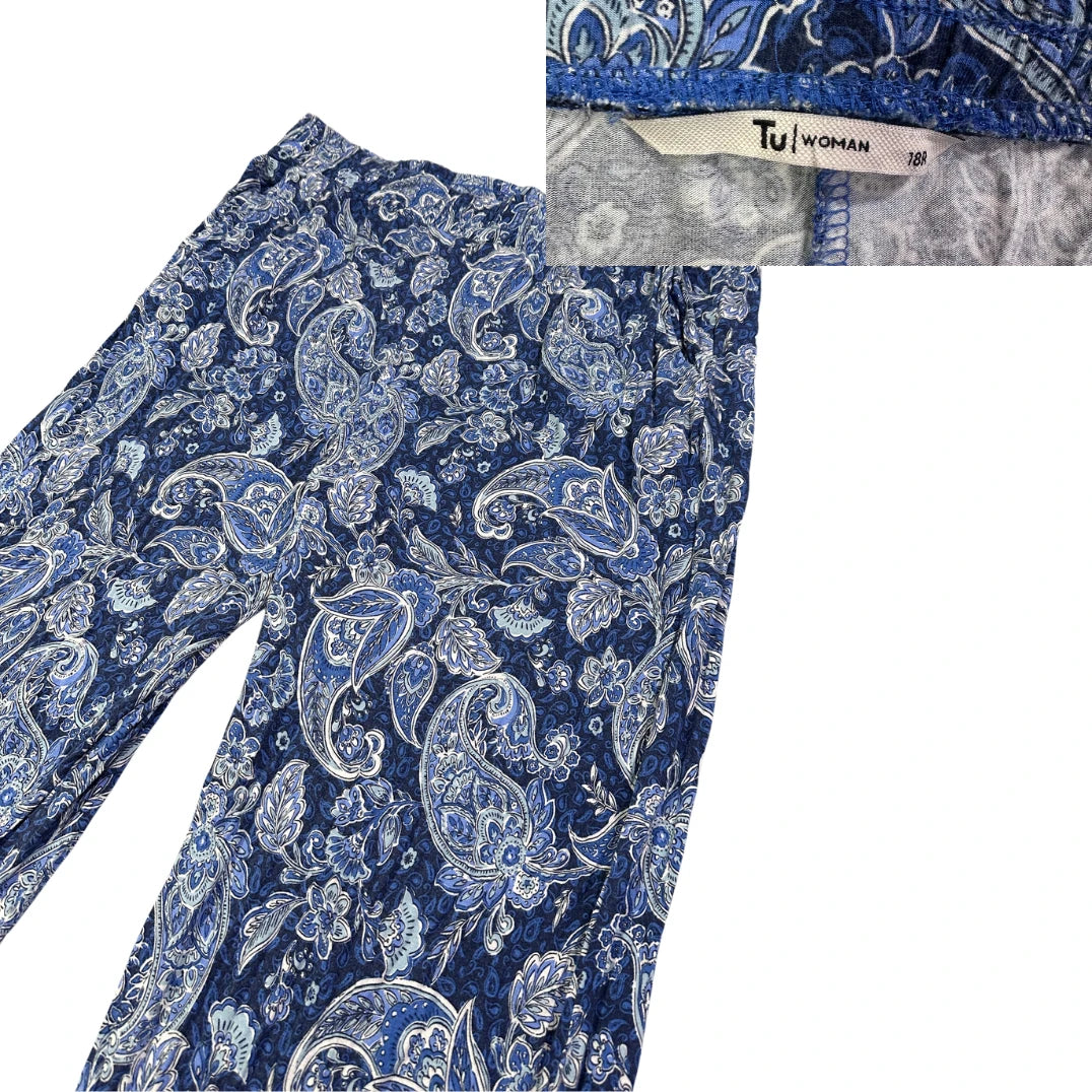 TU® Blue Paisley Print Wide Leg Lounge Pants