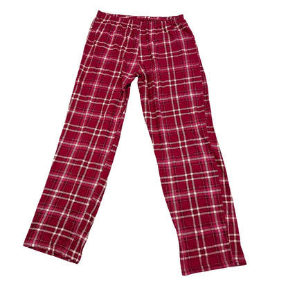 Red Plaid Straight Leg Lounge Pants