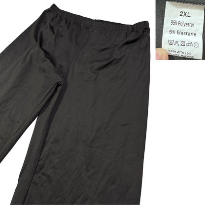 Black Wide Leg Stretch Lounge Pants