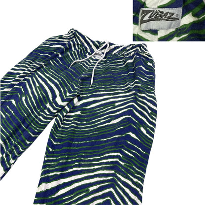 Zubaz® Blue Green Zebra Print Lounge Pants