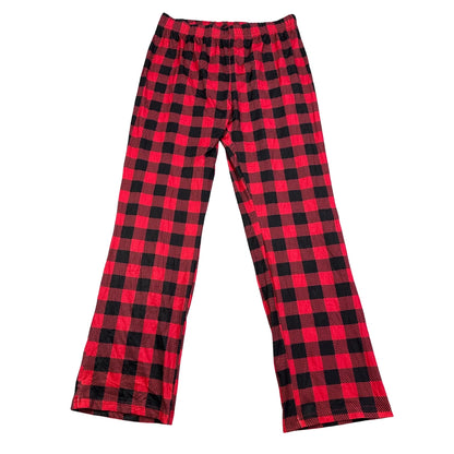 PatPat® Red Black Check Wide Leg Lounge Pants
