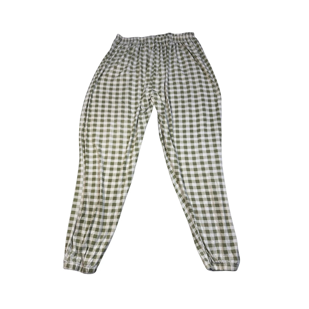 Check Print Jogger Pants(L)
