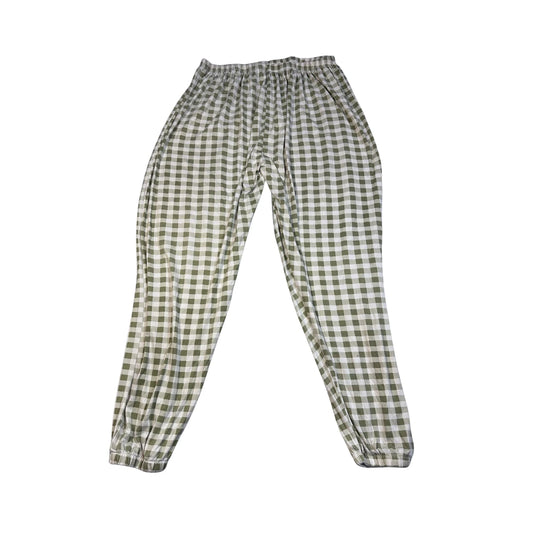Check Print Jogger Pants(L)