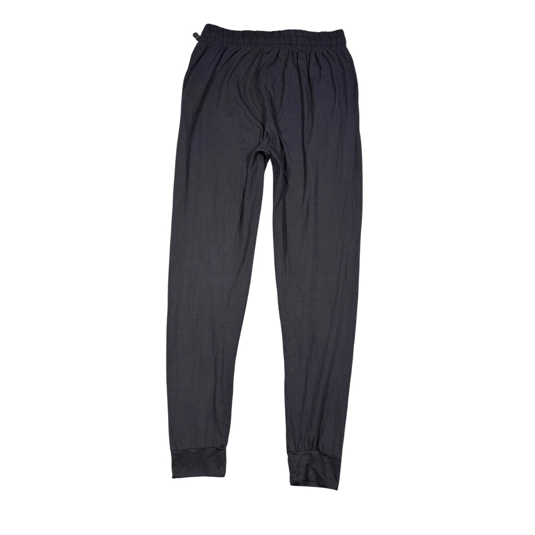Black Elastic Cuff Lounge Pants-S