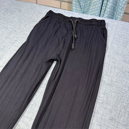 Black Elastic Cuff Lounge Pants-S