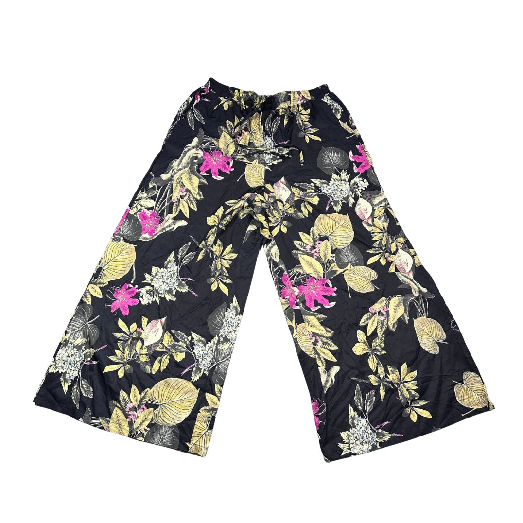 Floral Wide Leg Lounge Pants-XL