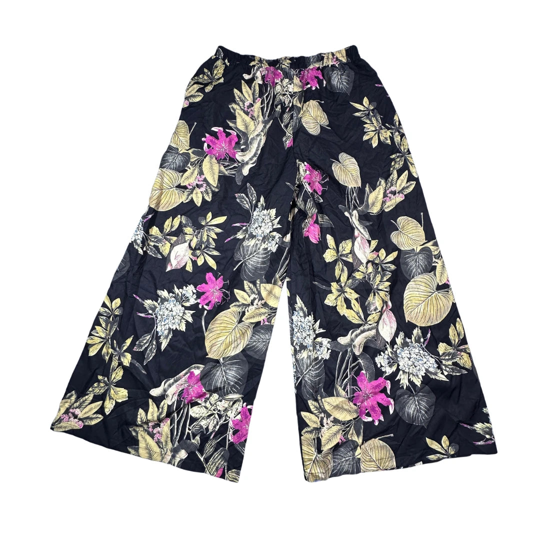 Floral Wide Leg Lounge Pants-XL
