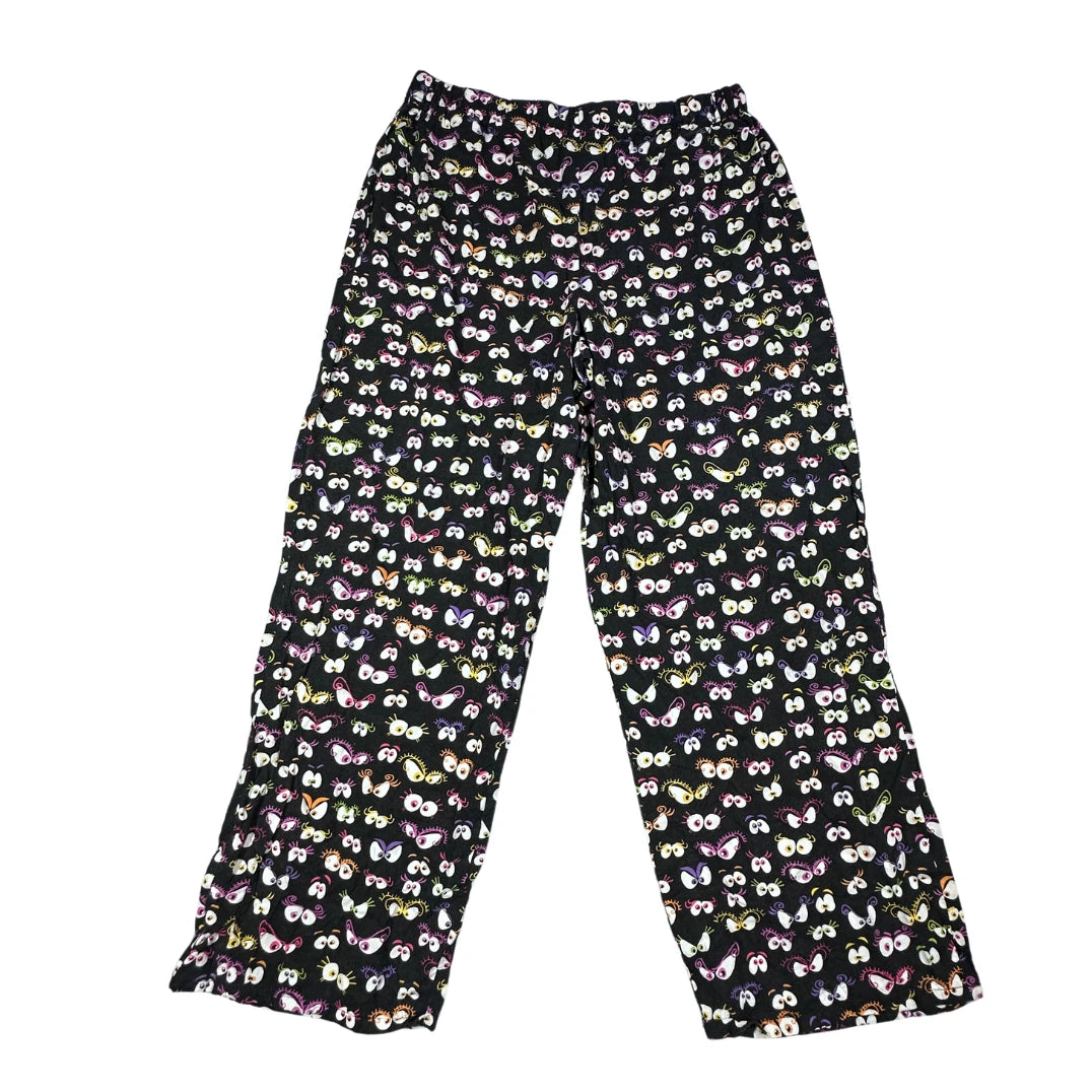 Colorful Eyes Printed Lounge Pants-L